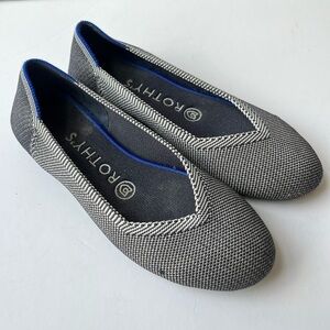 Rothy's The Flat Birdseye Cloud Grey Round Toe ballet flats shoes Size 6